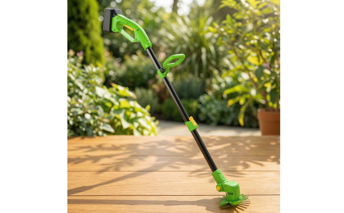Telescoping String Trimmer with Battery and Charger Adjustable-Angle Cordless String Trimmer Electric Garden Tool Lightweight for Homeowners