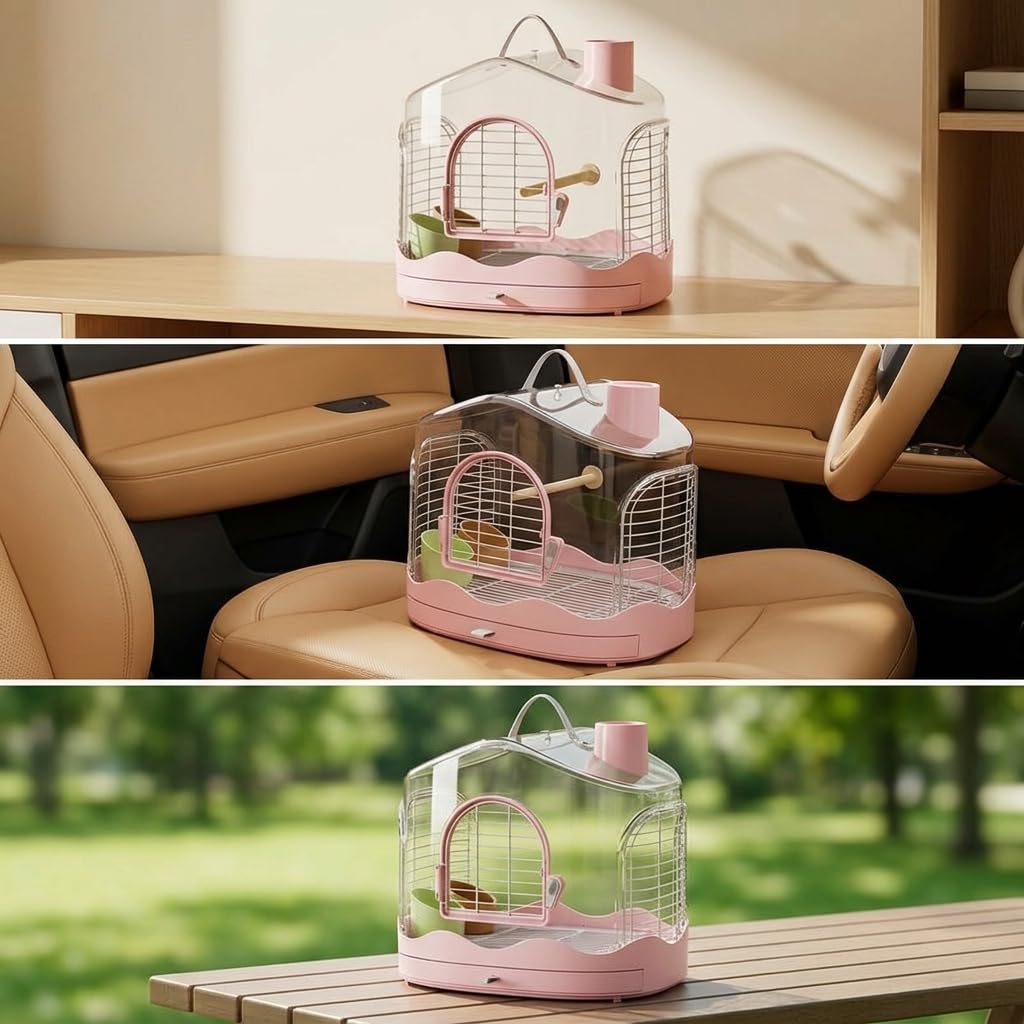 Luxury Portable Bird Cage Villa for Small Birds - New Model 2026
