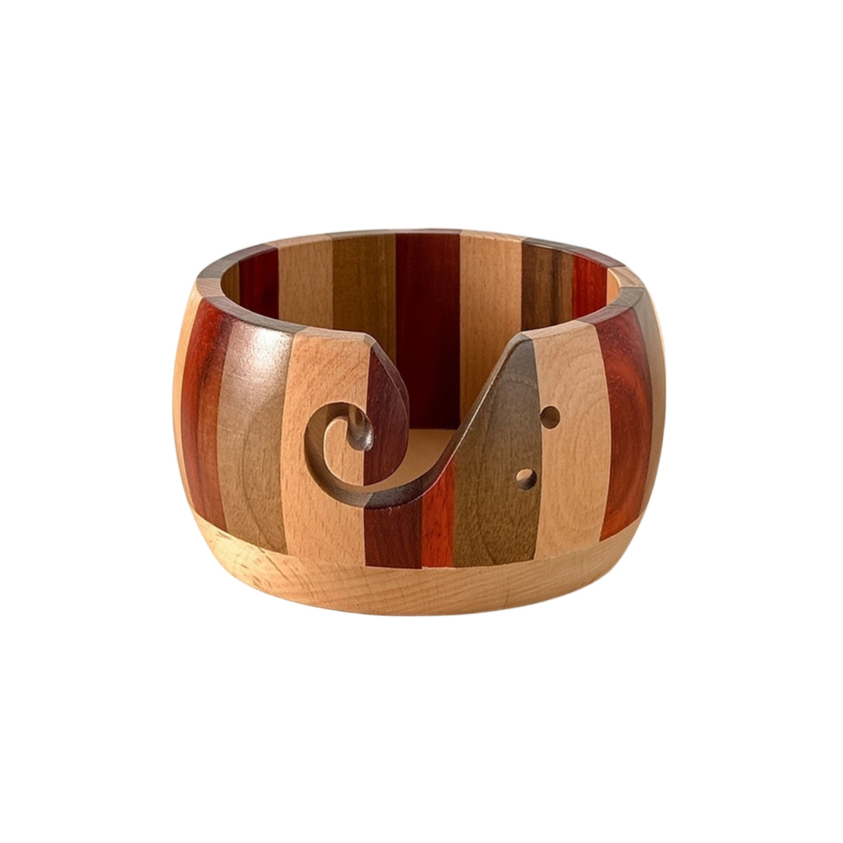 Smooth Yarn Bowl Polished Yarn Bowl with Spiral Slot Compact Long-Lasting for Knitters, Crocheters, Knitting