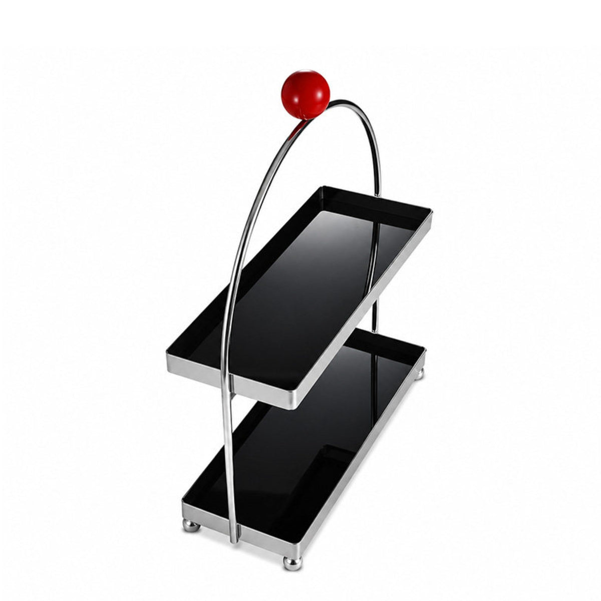 Countertop Rack with Trays 2-Tier Metal-Tier Storage Rack Space-Saving Countertop Shelf Organizer for Vanity, Dresser