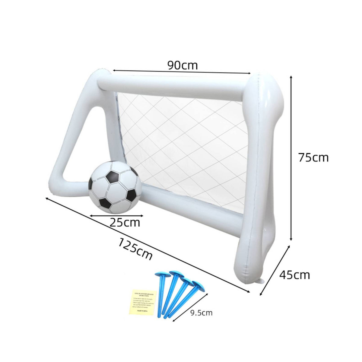 Inflatable Soccer Goal Inflatable Football Net Lightweight Soccer Goal with Ground Stakes for Kids