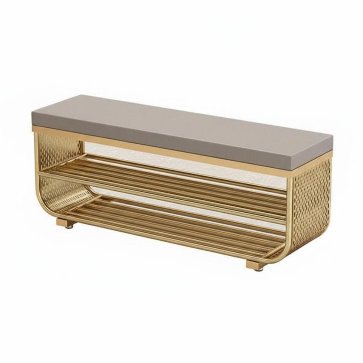 Padded Seat Cushiunifiedd Shoe Storage Bench Comfortable Seating Upholstered Shoe Organizer Light Luxury Design Hallway Stool Multi-Functional for Families, Homeowners, Apartment Dwellers, Entryway, Fitting Room, Bedroom, Closet