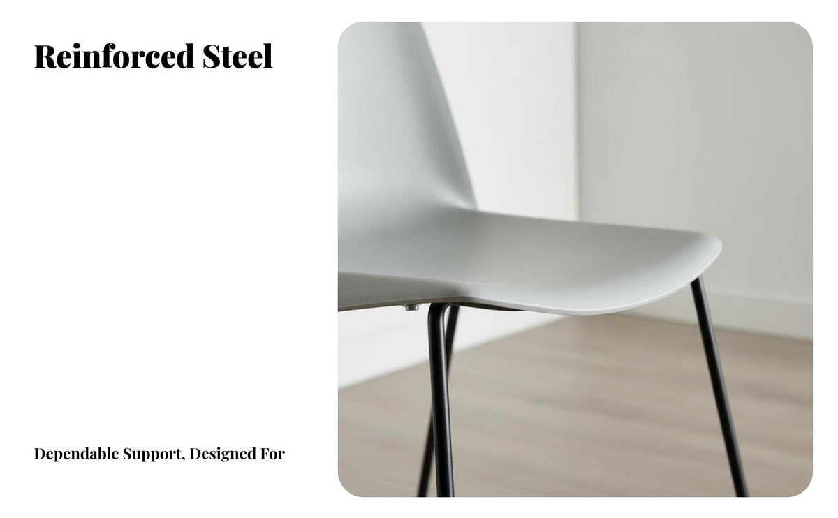 Modern Design Nordic Design Dining Chair Easy to Clean Minimalist Metal Leg Chair Lightweight Indoor Seating Space-Saving for Business Owners, Homeowners, Event Planners