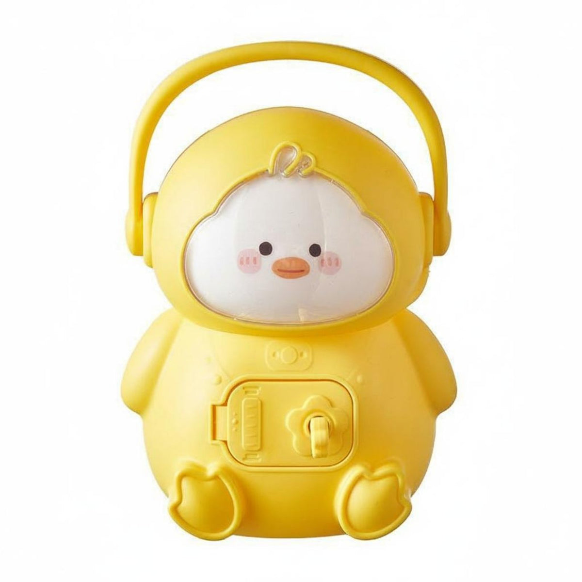 Yellow Duck Piggy Bank Portable Handle Duck Piggy Bank Sturdy Cartoon Money Box for Children, Young Children