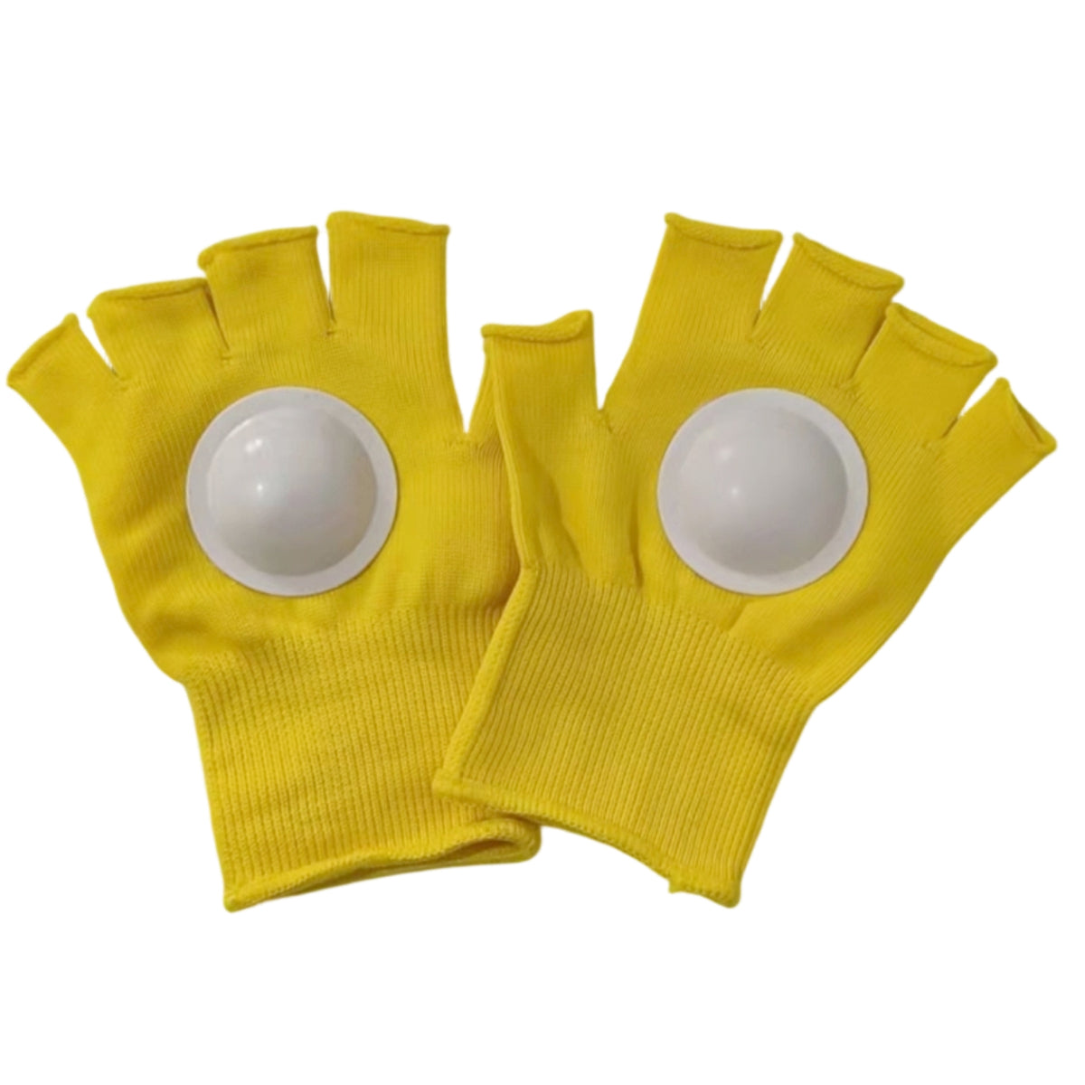 Stretch-Fit Fingerless Gloves with Hand Pads Ribbed Knit Stretchy for Performers, Spectators, Concerts, Sports Events