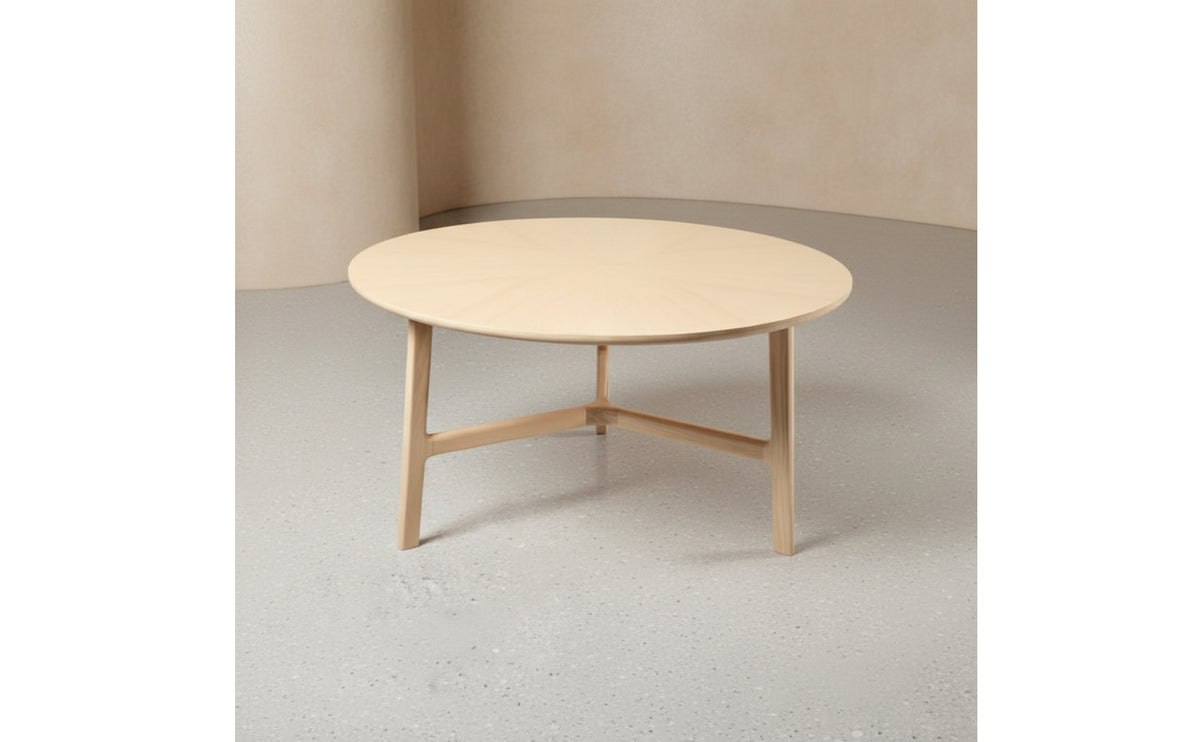 2 Pieces Nordic Design Round Coffee Table Set Minimalist Round Nesting Coffee Table Border-Smooth Top Home Furniture Central-Century Modern for Living Room