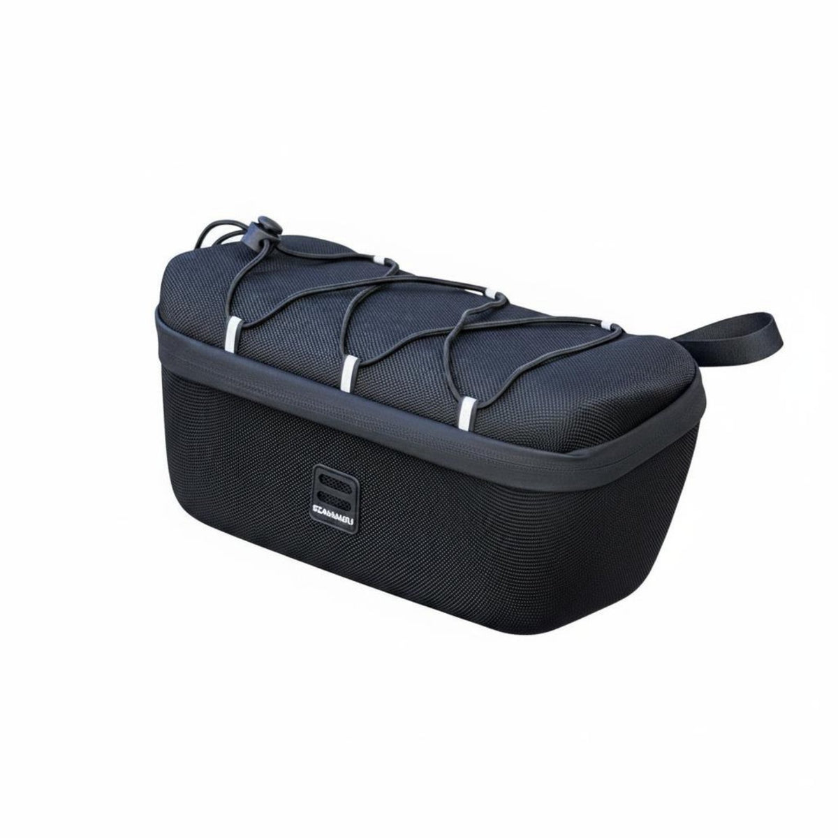 Easy to Install Folding Bike Handlebar Bag Compact Storage Hard Shell Front Bag Zipper Closure Transport Gear Wear-Resistant for Commuting