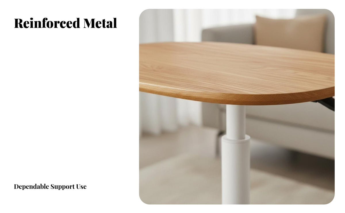Height-Adjustable elevatingTop Side Table Minimalist Design Household Furniture Space-Saving Nightstand Multi-Functional for Small Apartment Dwellers, Home Workers, Students, Living Room, Bedroom