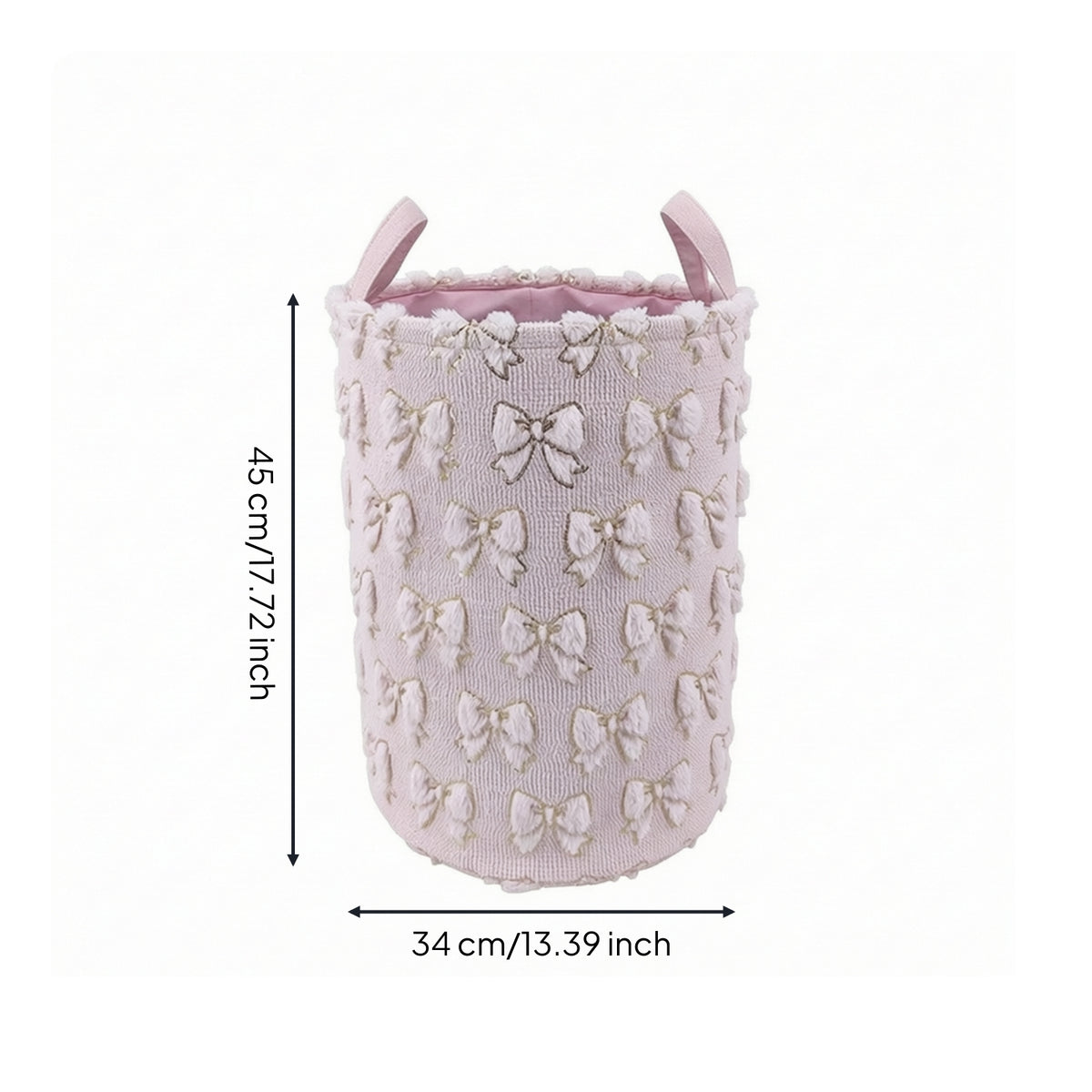 Laundry Basket Hamper Gentle Laundry Basket Hamper with Handles Textured Storage with Handles for Students