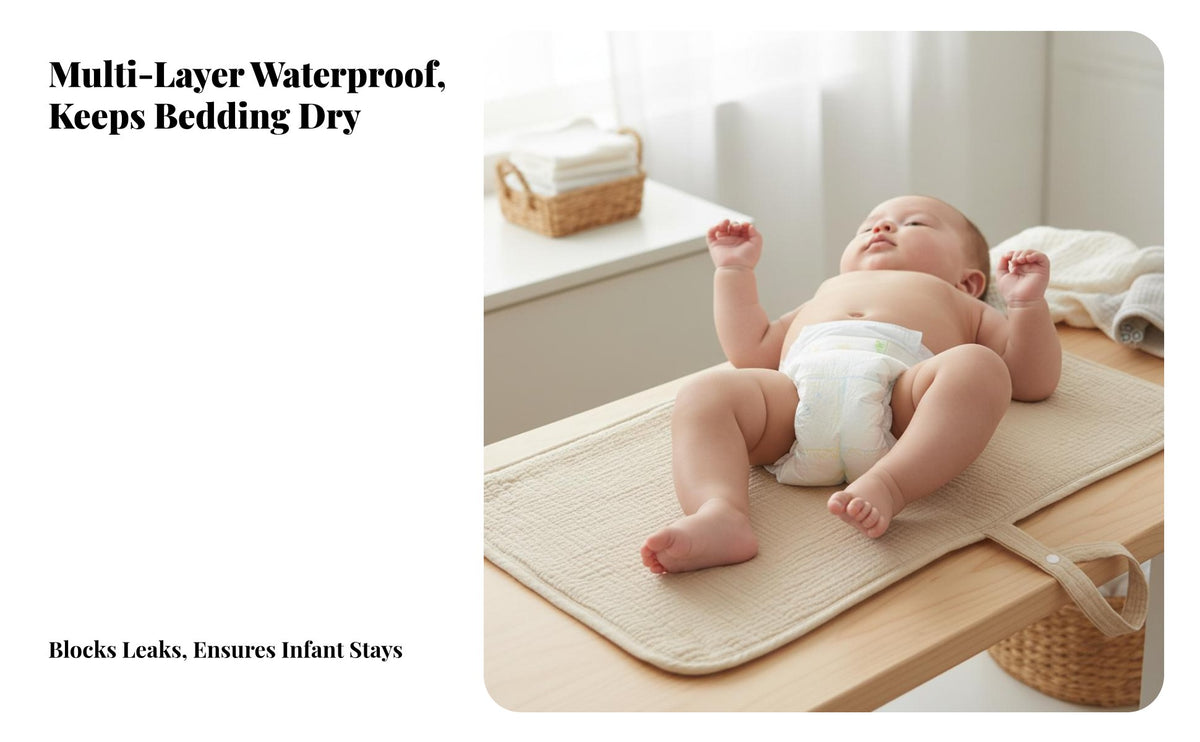 Portable Changing Pad Absorbent Waterproof Diaper Pad Breathable Waterproof Diaper Mat for Newborns, Infants, Easy-to-Carry