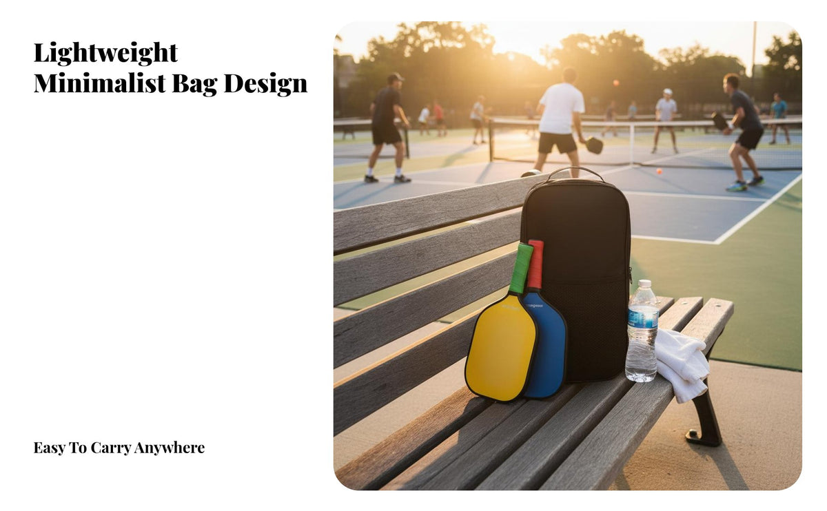Racket Paddle Bag Oxford Cloth Pickleball Carrier Bag Multiple Carrying Ways Single Strap Racket Backpack for Outdoor, Travel
