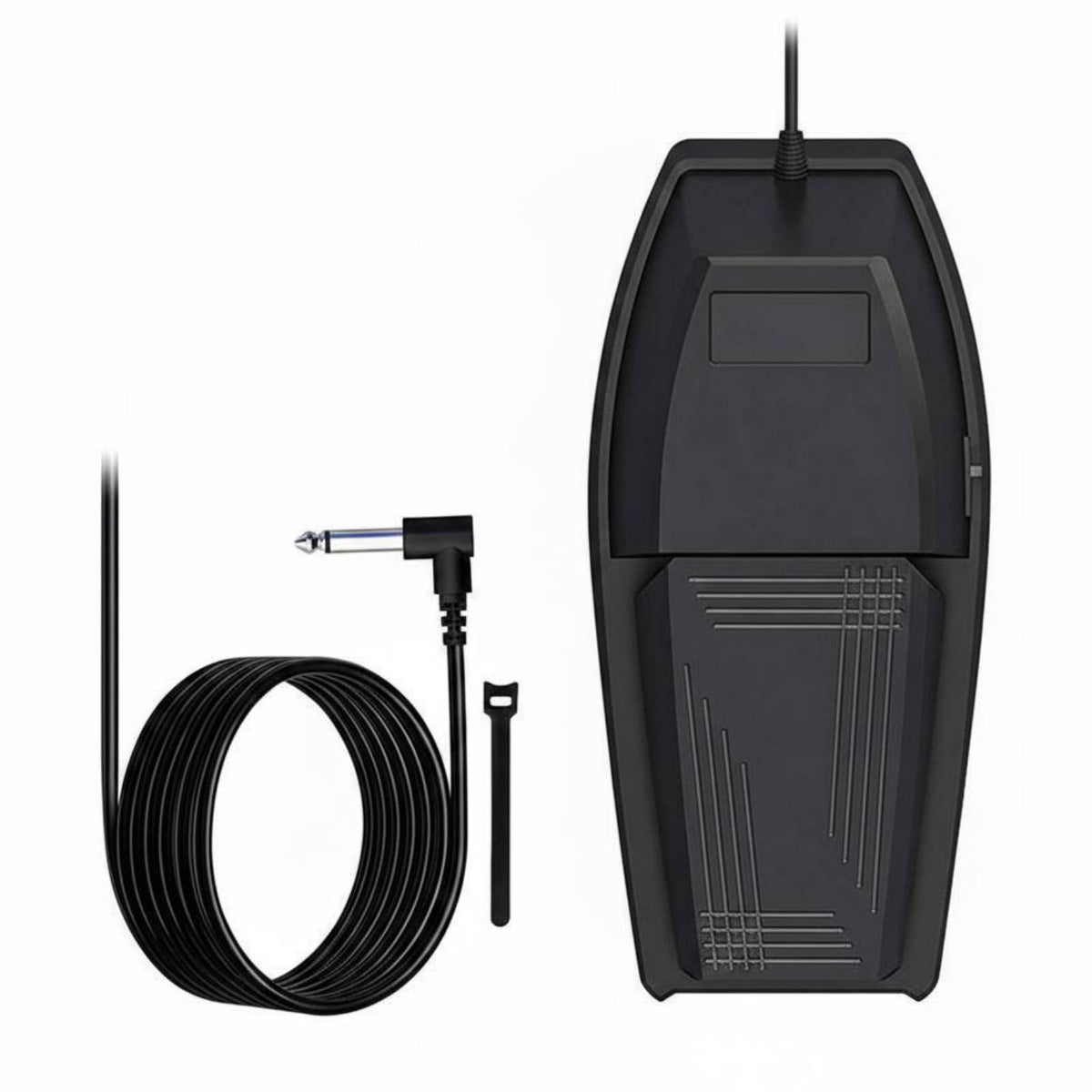 Polarity Switch Sustain Pedal Non-Slip Design Damper Pedal Heavy-Duty 1.6m Extended Cable for Pianists, Home Practice, Stage Performance, Studio Recording
