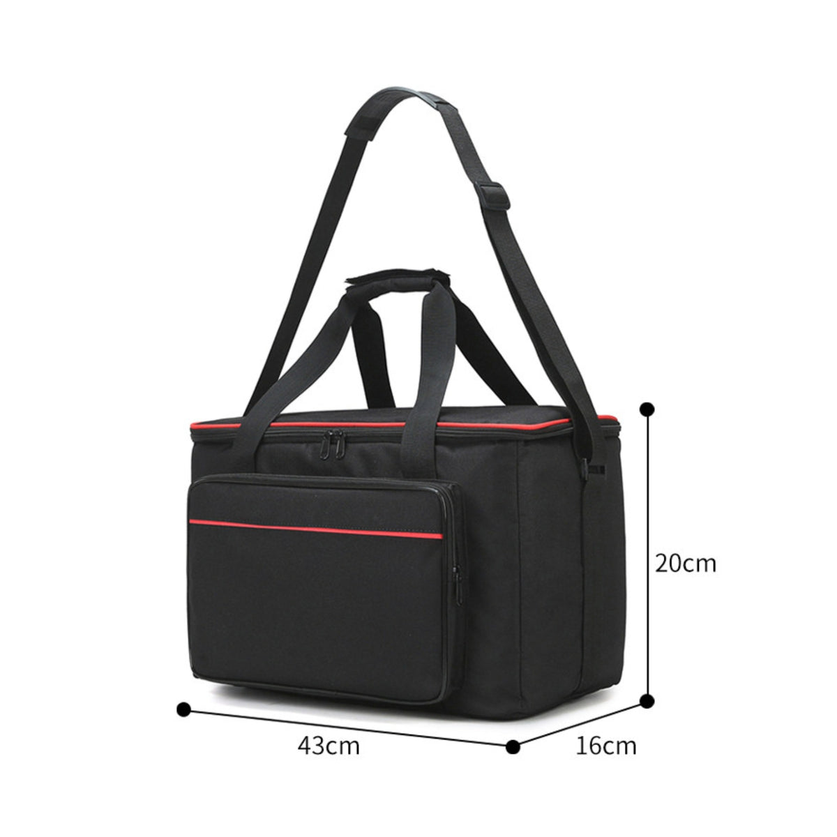 Water-Resistant Padded Bag with Shoulder Strap Soft-Sided Audio Equipment Bag Oxford-Cloth Carrying Case Rectangular for Musicians, Creators, Travel, Rehearsals, Outdoor