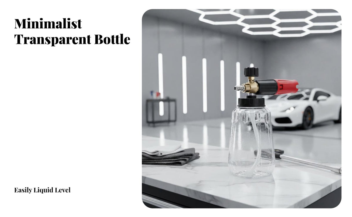 High Pressure Foam Dispenser Wide Mouth Bottle Thick Foam Dispenser 1/4 Inch Quick Connect Pressure Washer Soap Dispenser for DIY Enthusiasts