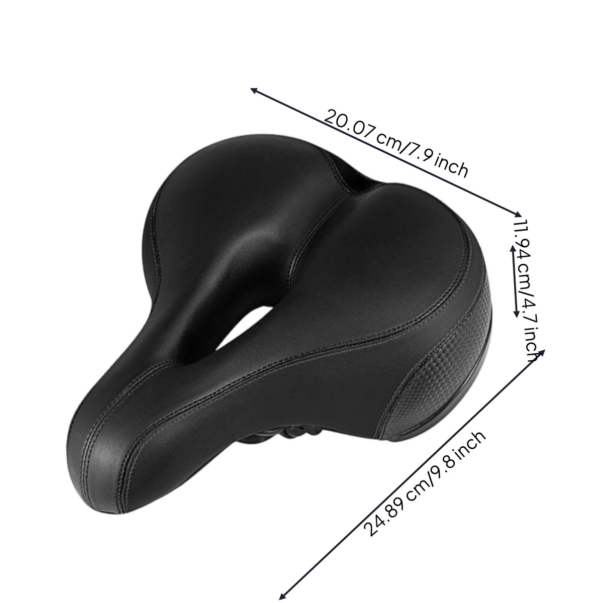 Bike Saddle with Suspension System Comfortable Cycle Saddle with Spring Suspension Cushioned Bike Seat Supportive for Cyclists