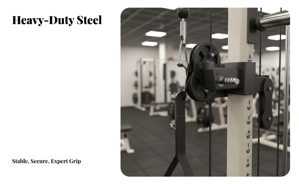 Complete Track-System Machine Full Body Workout Track-System Machine with Cable Versatile Pulley Heavy-Duty Steel Frame Complete Home Gym Station