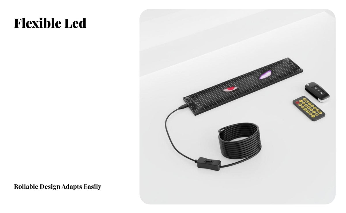 Glowing Eye Car Light USB Powered LED Car Sign Remote Control Flexible LED Array Panel for Truck Drivers, Business Owners