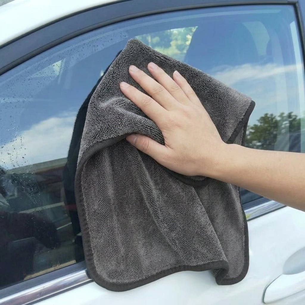 Streak-Resistant Car Drying Towel, Car Drying Towel Extra 50*70, Gray 80/20 Polyester-Nylon Blend, Comparable to Costco Microfibre Cloths