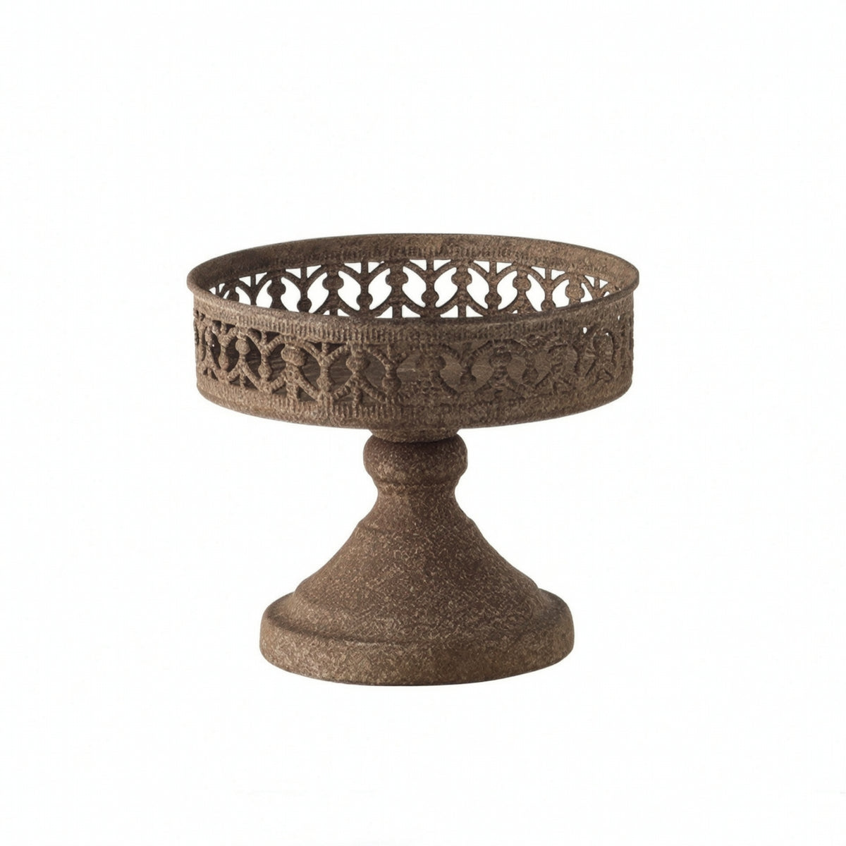 Iron Pedestal Planter Openwork Pot for Centerpieces