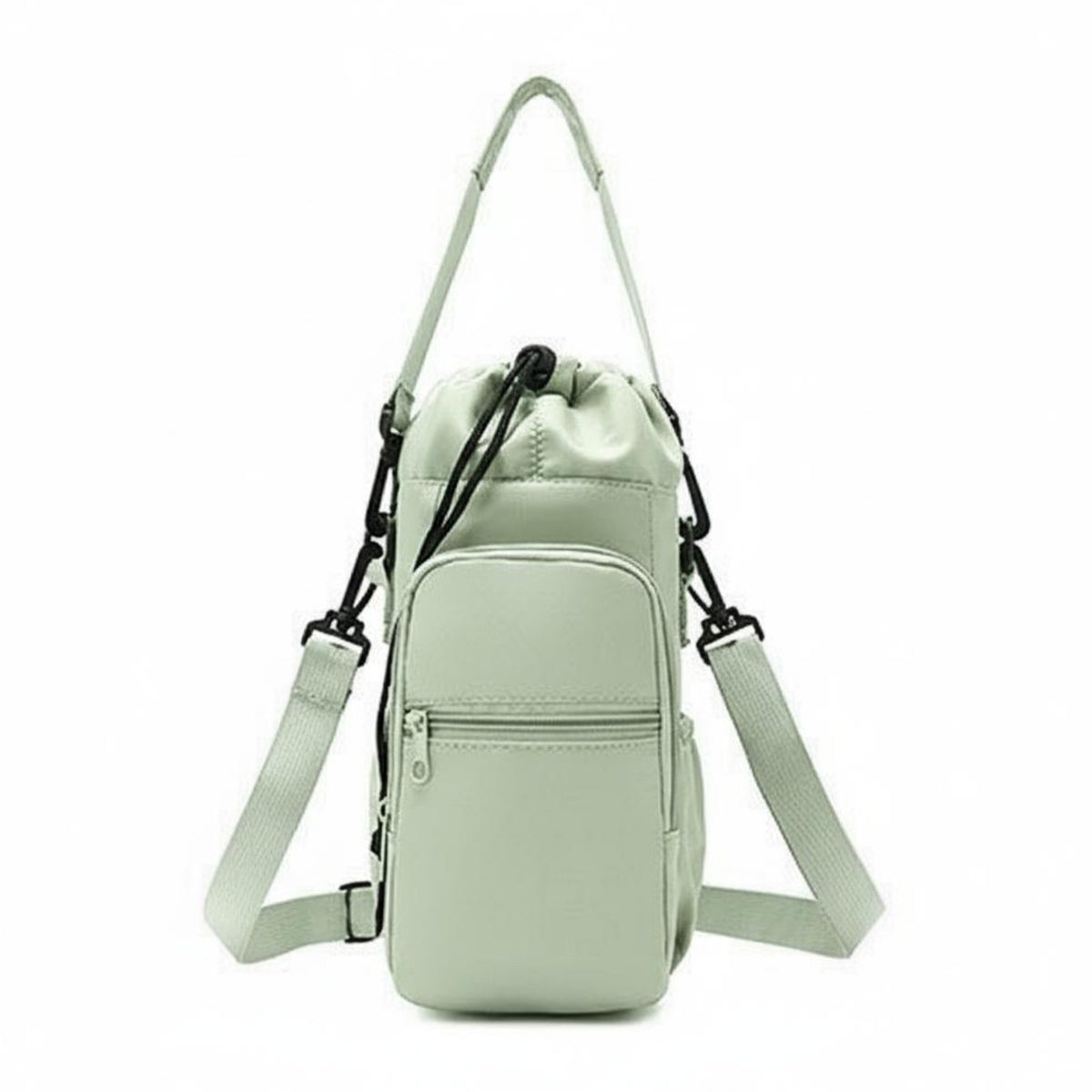 Water Bottle Bag with Smartphone Compartment Waterproof Crossbody Water Bottle Holder Insulated Outdoor Accessory for Cyclists, Hikers