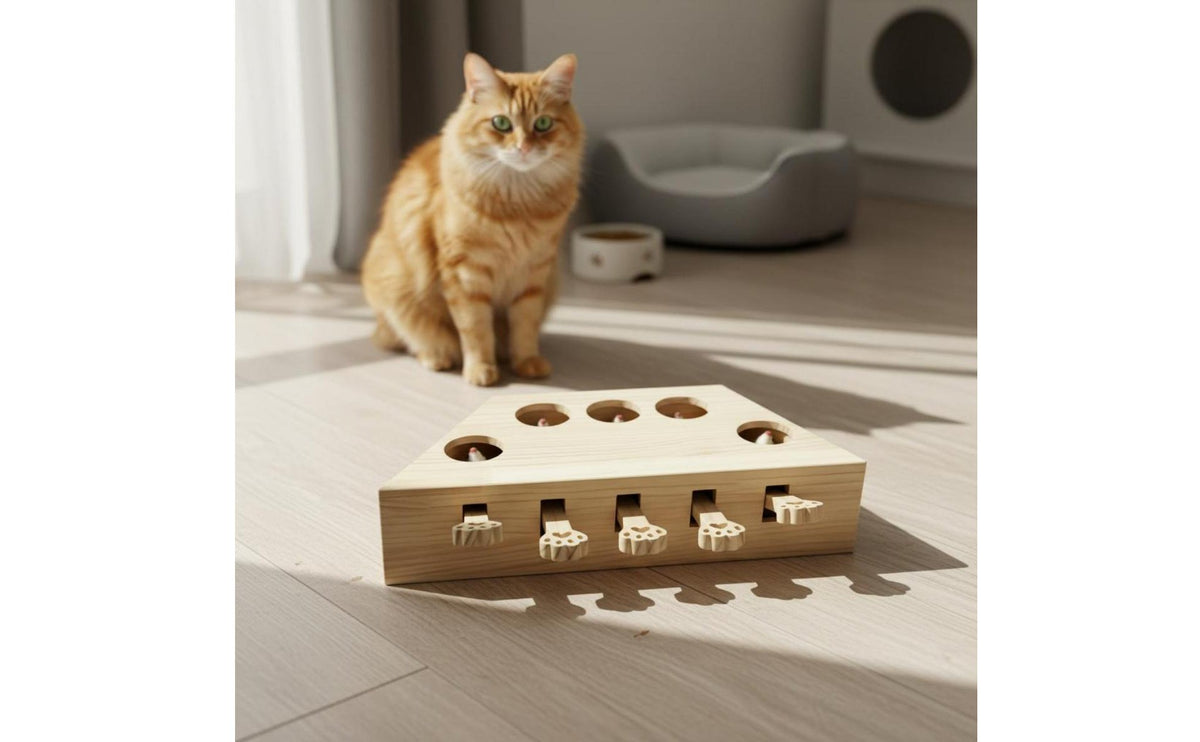 Whack-a-Rodent Pet Toy Indoor Use Pet Whack a Rodent Toy Fun Brain Teaser Sturdy for Cats