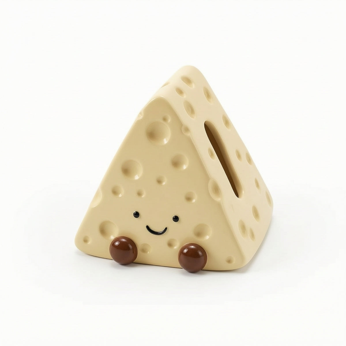 Cheese Tissue Box Holder Whimsical Ceramic Tissue Box Cover Compact for Living Room