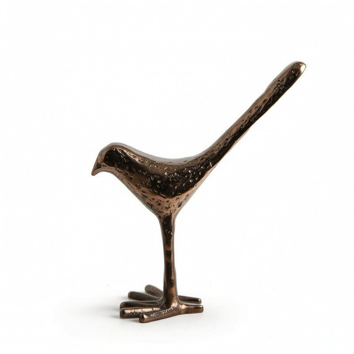 Bird Figurine Shiny Bird Ornament Handcrafted-Look Sculpture for Art Collectors, Console Table