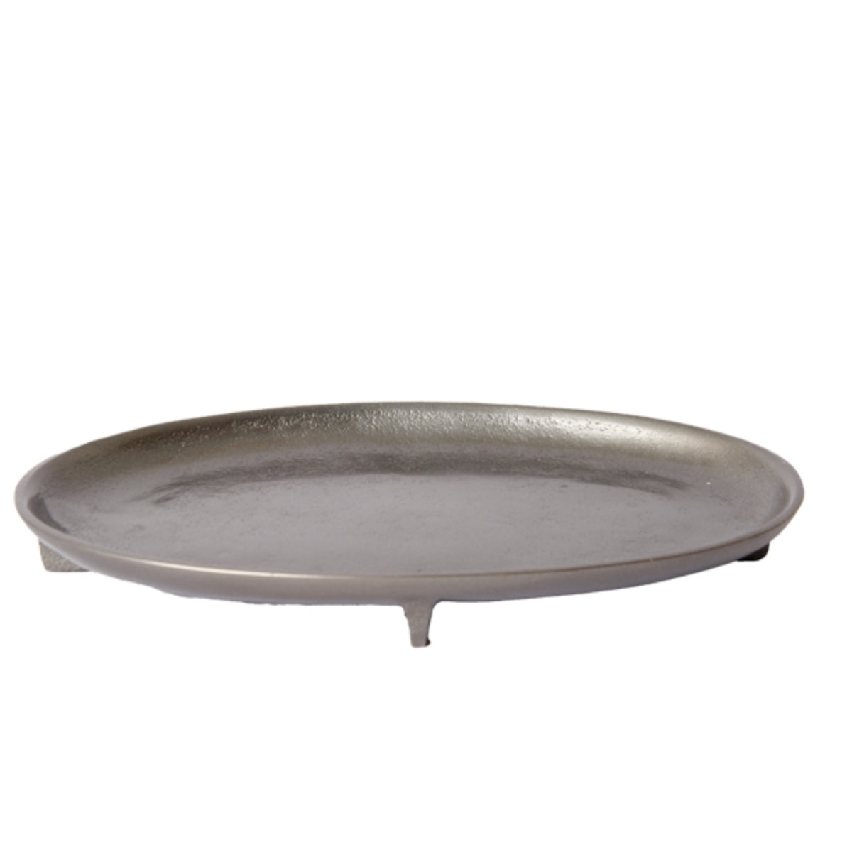 Boat-Shaped Tray Textured Hammered Metal Tray Sculptural Centerpiece Bowl for Home Stylists