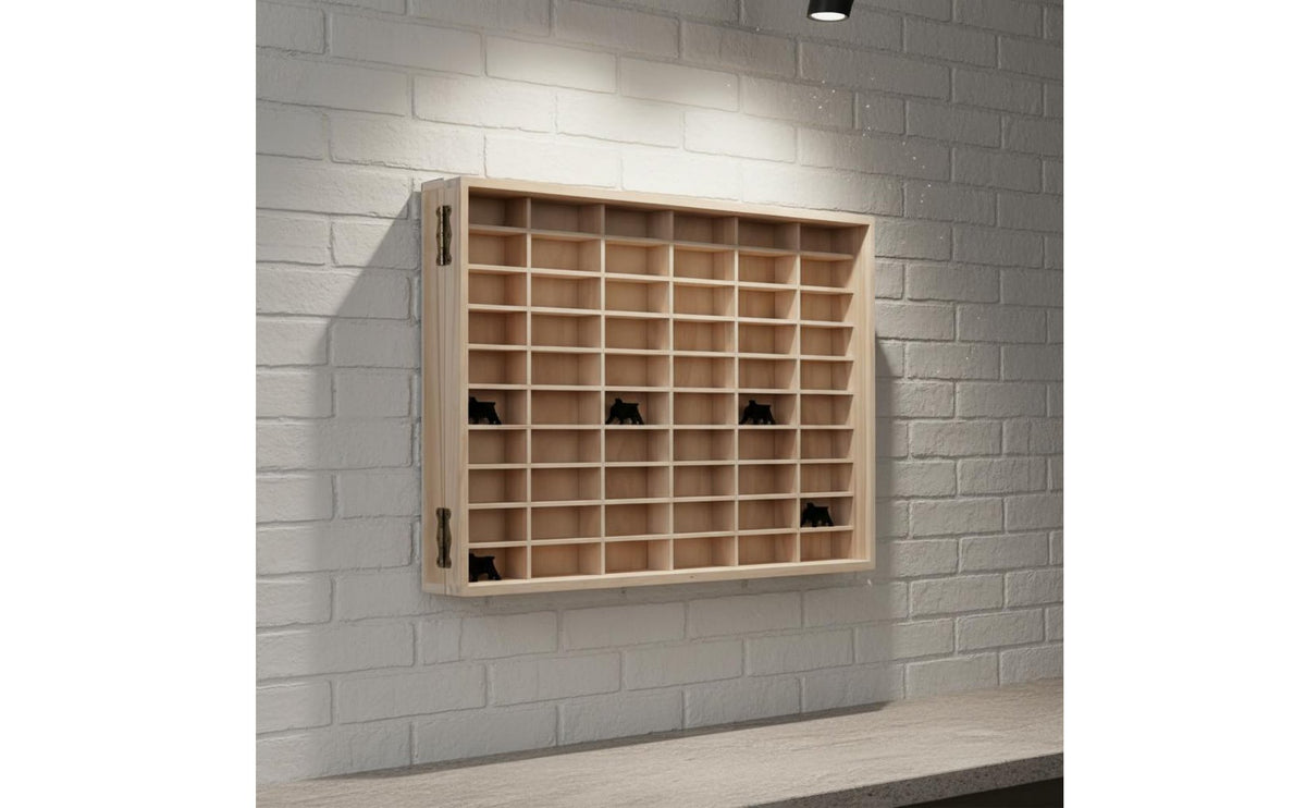 Mini Car Showcase Box Solid Wood Model Car Display Case Storage Furniture for Bedroom