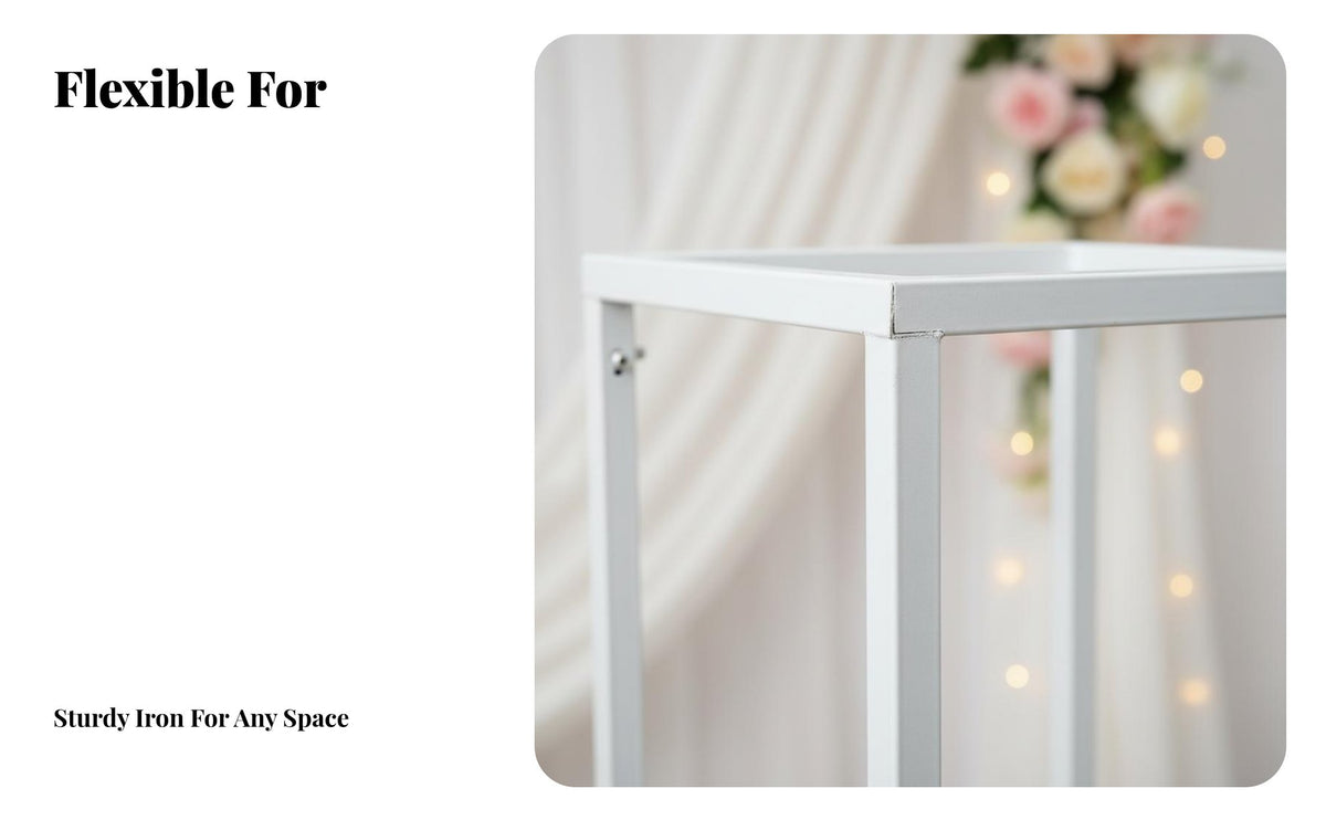 Extendable Iron Art Display Rack Sturdy Construction Wedding Centerpiece Stand Long-Lasting Geometric Metal Frame Stand Elegant Design for Couples, Party, Exhibition