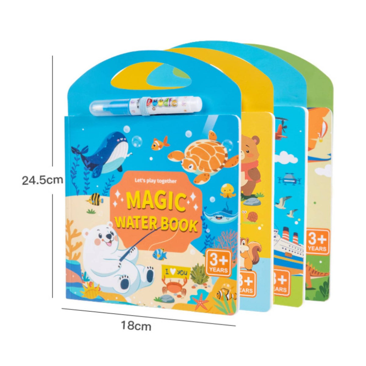 Mystical Wet Drawing Book Educational Water Coloring Book 3+ Age Early Learning Toy for Young Children, Quiet Time