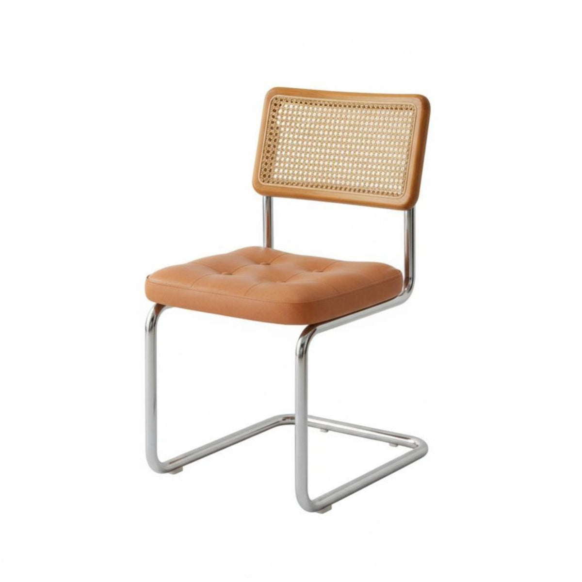 Hardwood Wood Frame Upholstered Cane backrest Chair Woven Rattan backrestrest Indoor Furniture mid-20th centuryera Modern aesthetic Dining Seat Padded pad for Homeowners, Restaurateurs, Interior Decorators, Living Room, Kitchen, Bedroom, Home Office