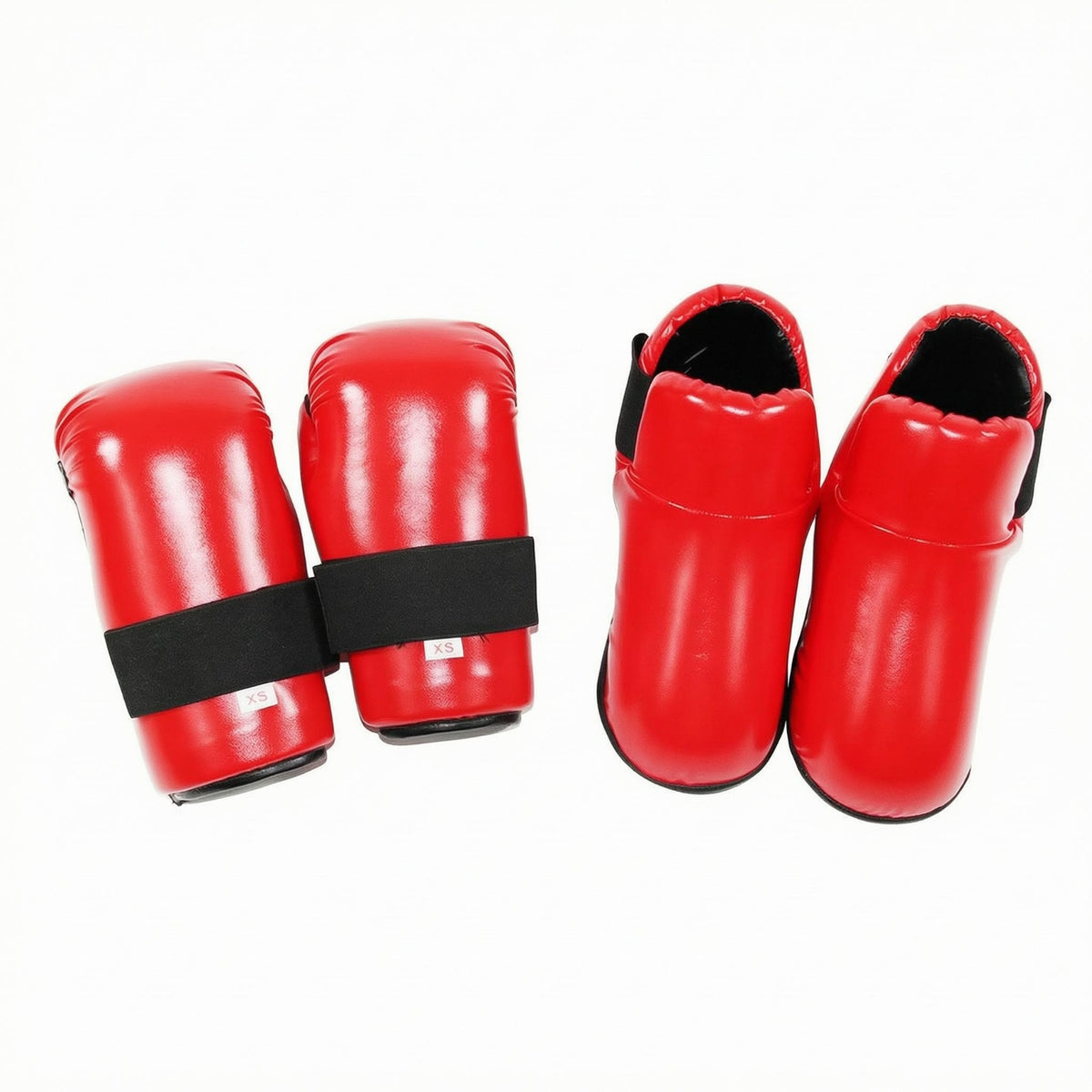 Taekwondo Guard Set Padded Hand Protectors Open Top Boot Style Foot Protectors