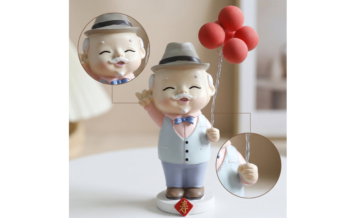 Resin Figurine with Base Decorative Sculpture Painted for Wedding, Couples