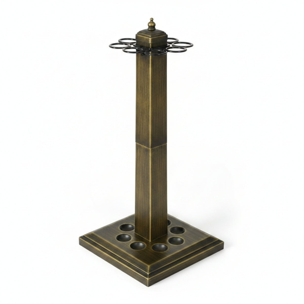 Metal Billiard Cue Floor Rack 8-Hole Pool Cue Floor Stand Square Base Pool Stick Holder Stand Tall