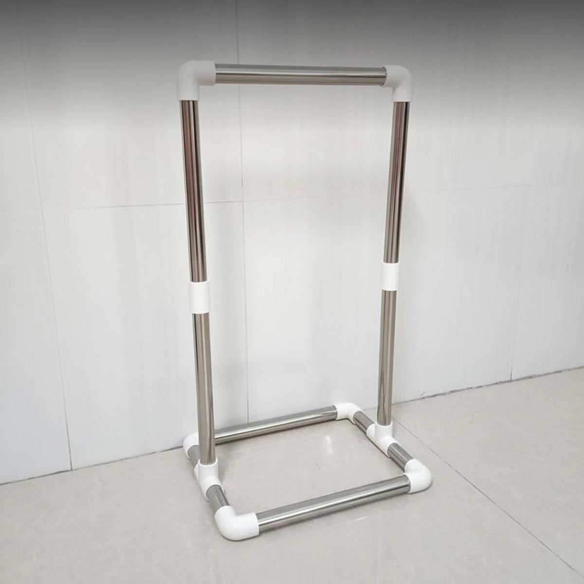 Stainless Steel 2-Tier Clothes Rack, Space-Saving Organizer