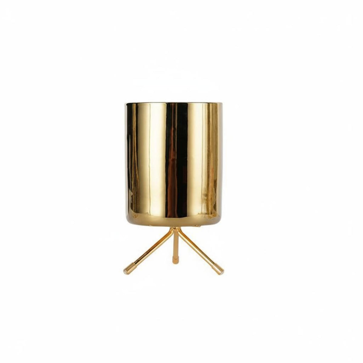 Light Luxury Design Gold Ceramic Vase Elegant Gold Planter Pot Long-Lasting Decorative Tabletop Vase Wear-Resistant for Living Room