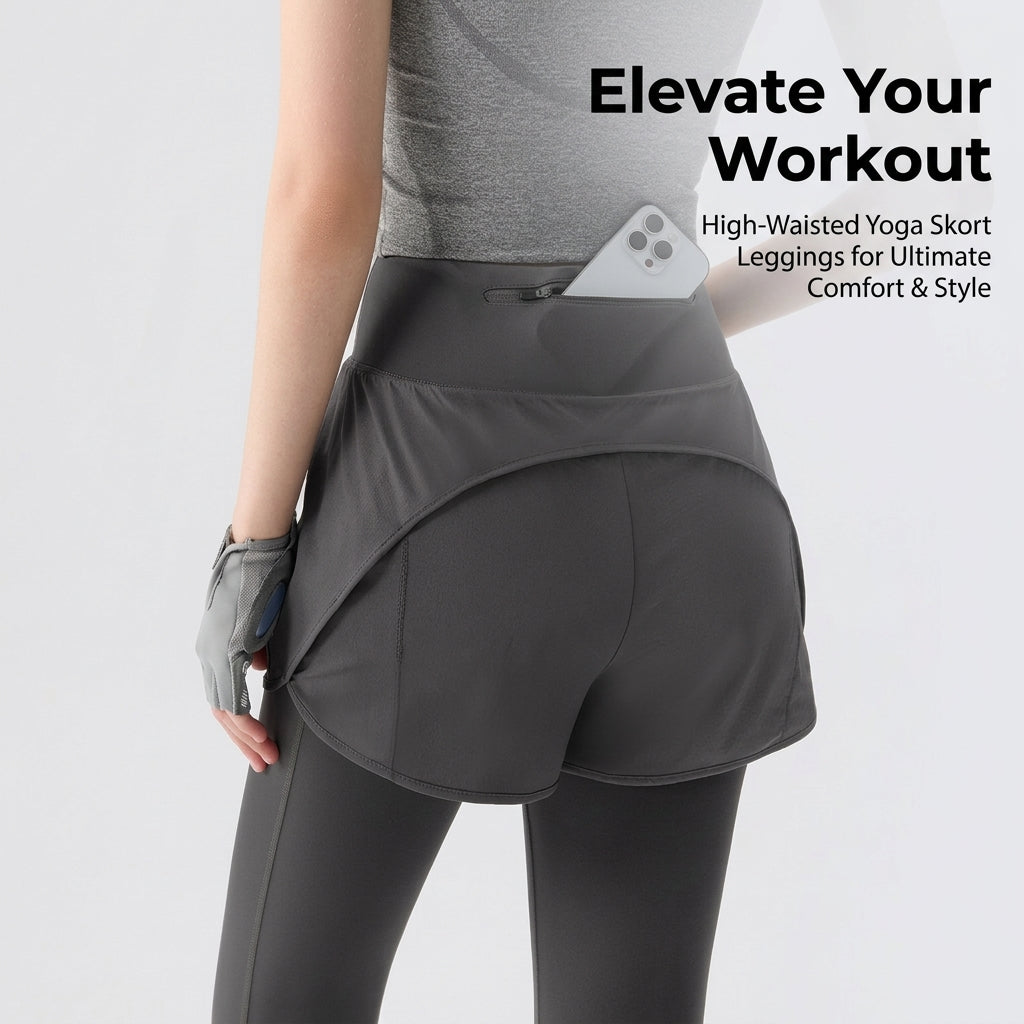 Running Shorts for Women with High Waist Control and Back Pocket, Gym with Inner Layer for Workout, Athletic UK