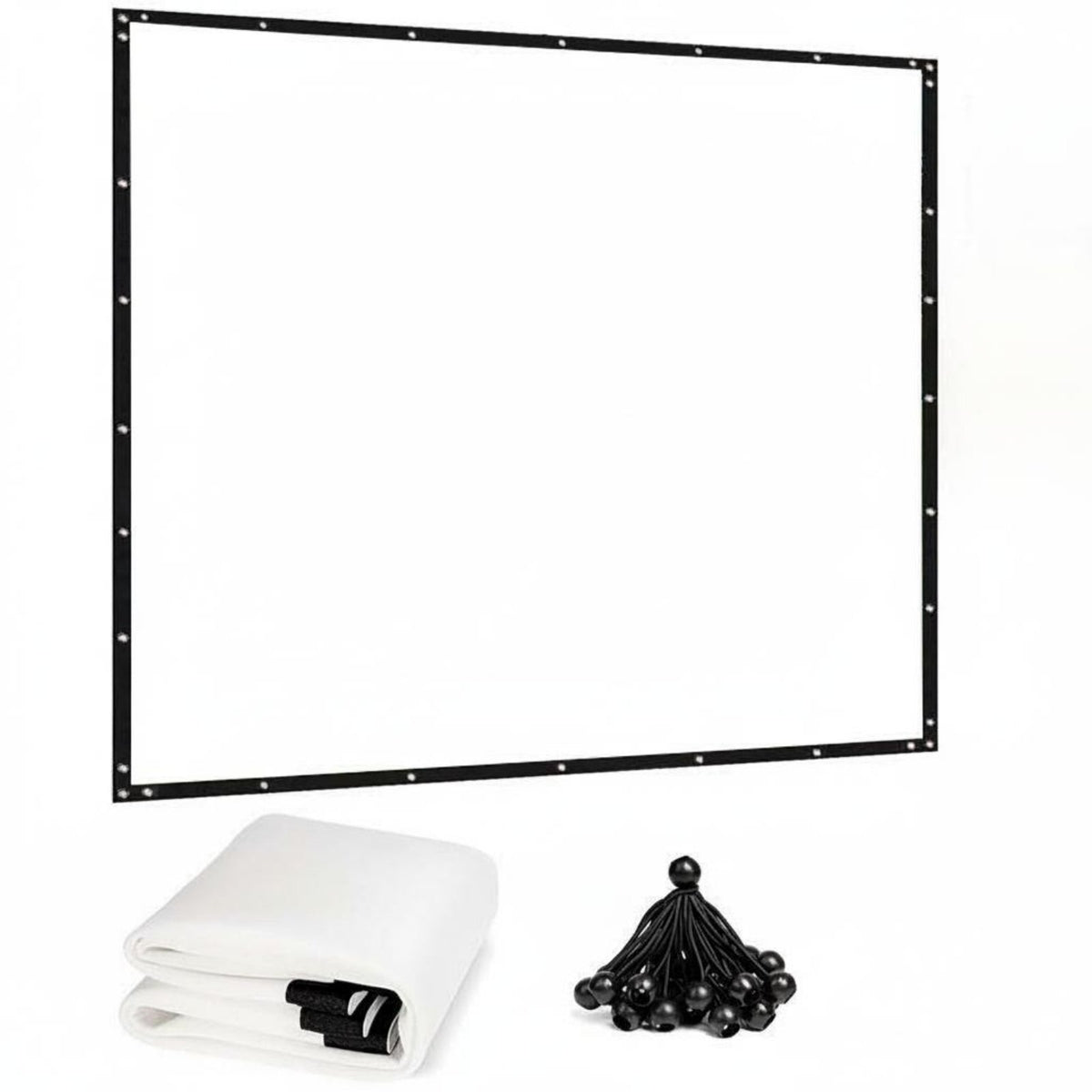 Shock-Absorbing Resistant Golf Simulator Screen Long-Lasting Golf Hitting Screen Reinforced Border Sports Equipment Stainless Steel Grommets for Golfers, Home, Garage, Indoor