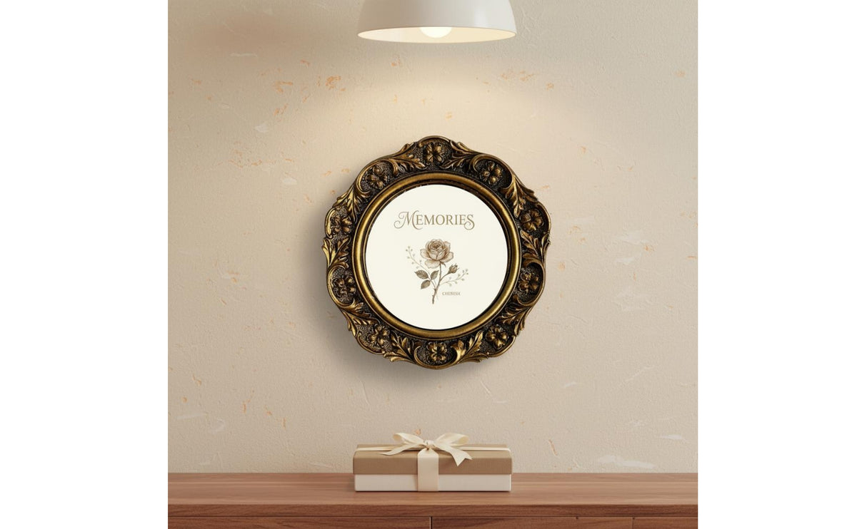 Baroque Picture Wall-Hung Picture Display Hanging Ornate Photo Frame Easel Back Home Decor for Living Room
