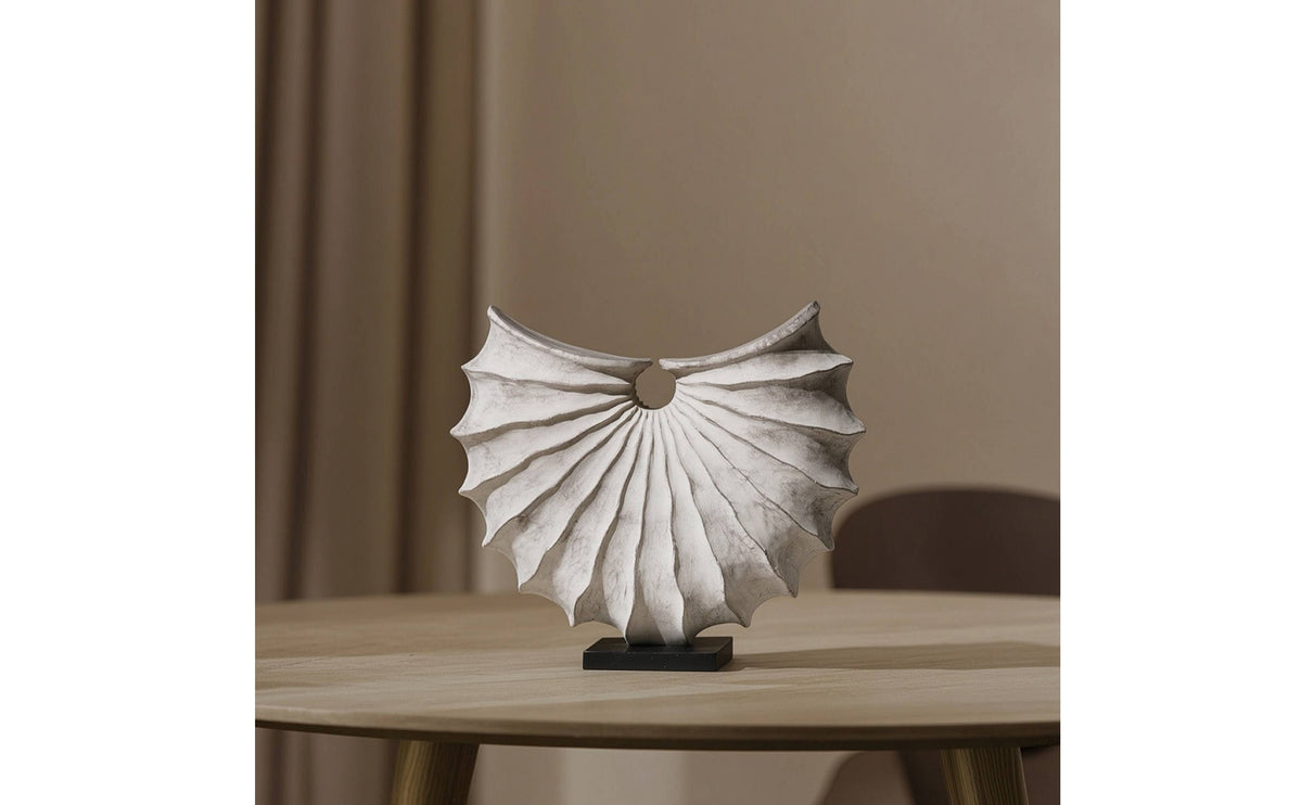 Cast Sculpture Artistic Abstract Sculpture with Base Contemporary Tabletop Decorative Piece for Display Shelf, Office