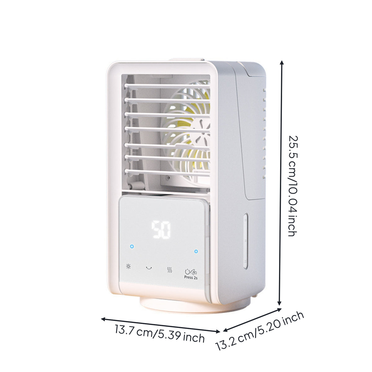Water-Based Air Chiller with Water Tank Portable Desktop Air Chiller Oscillating Cooling Fan for Office