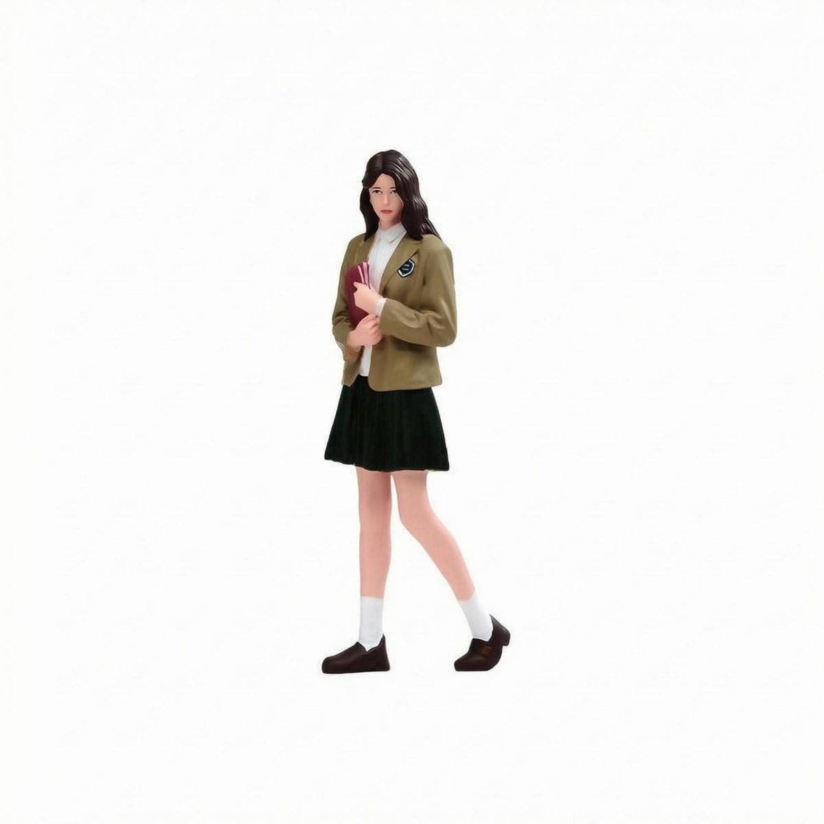 Hand-Painted Schoolgirl Figure Finely Detailed Collectible Model for Collectors