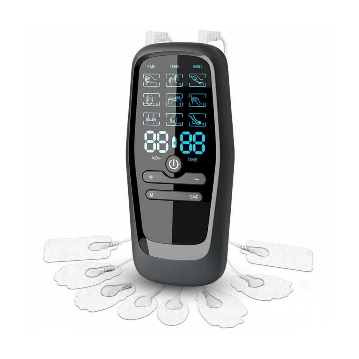 Multiple Modes Microcurrent Massage Device Adjustable Intensity EMS Muscle Stimulator Pain Relief for Home, Office, Travel