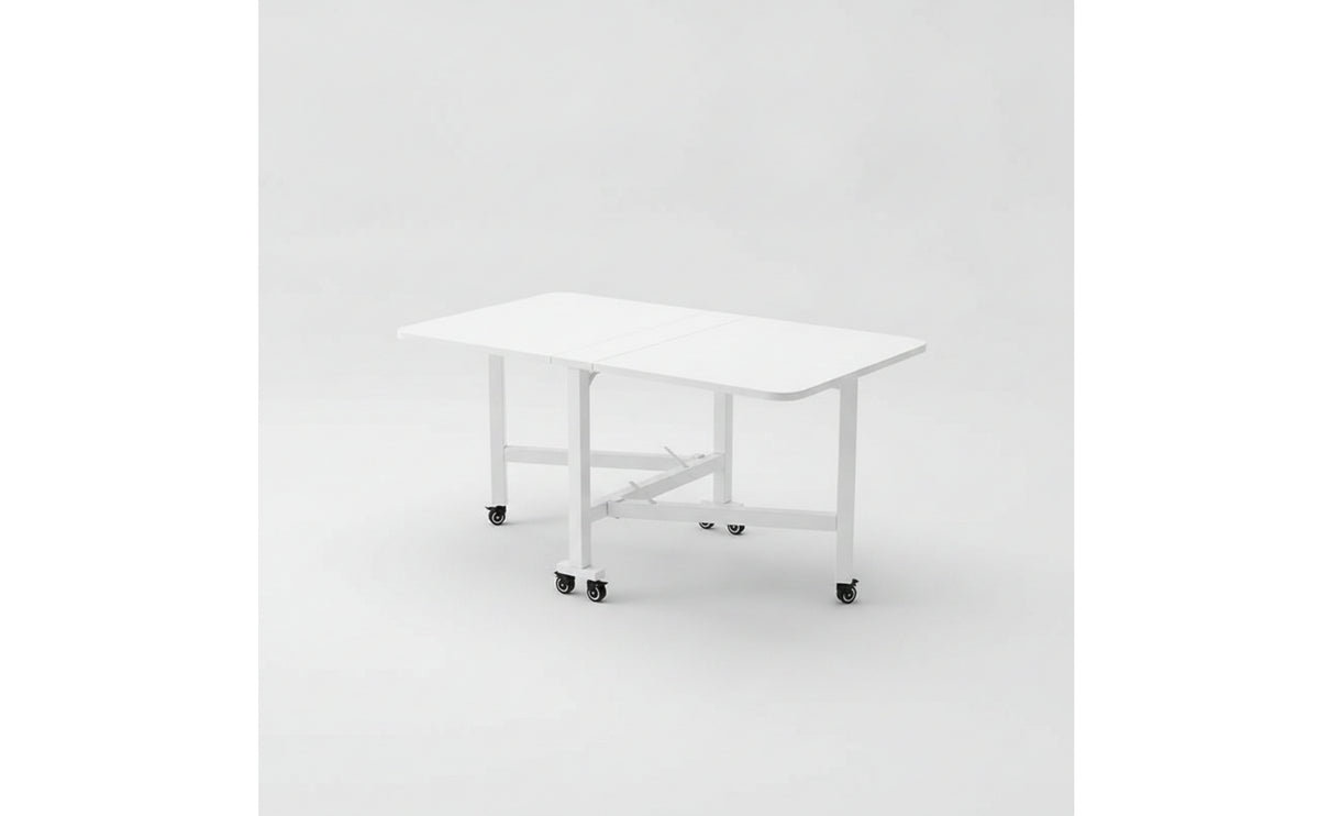 Space-Saving Folding Dining Table with Casters Sturdy Folding Dining Table Stable Furniture Long-Lasting for Kitchen