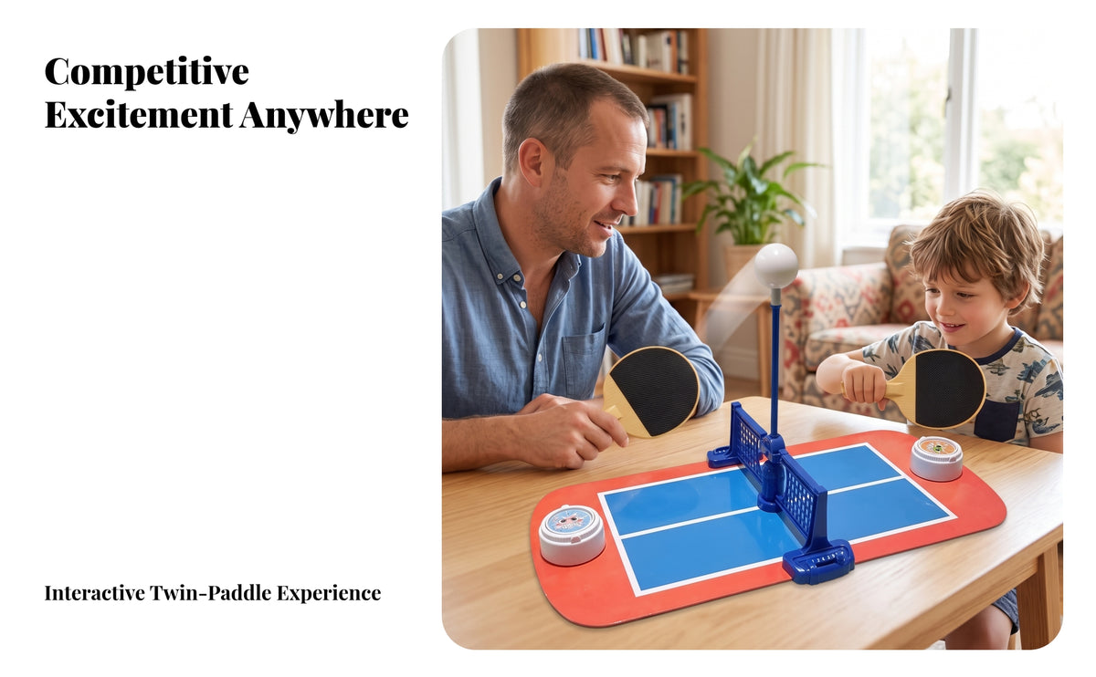Tabletop Racket Pong Game with Paddles | Screen Fun, Complete, racket Pong Set with Net, for Homes