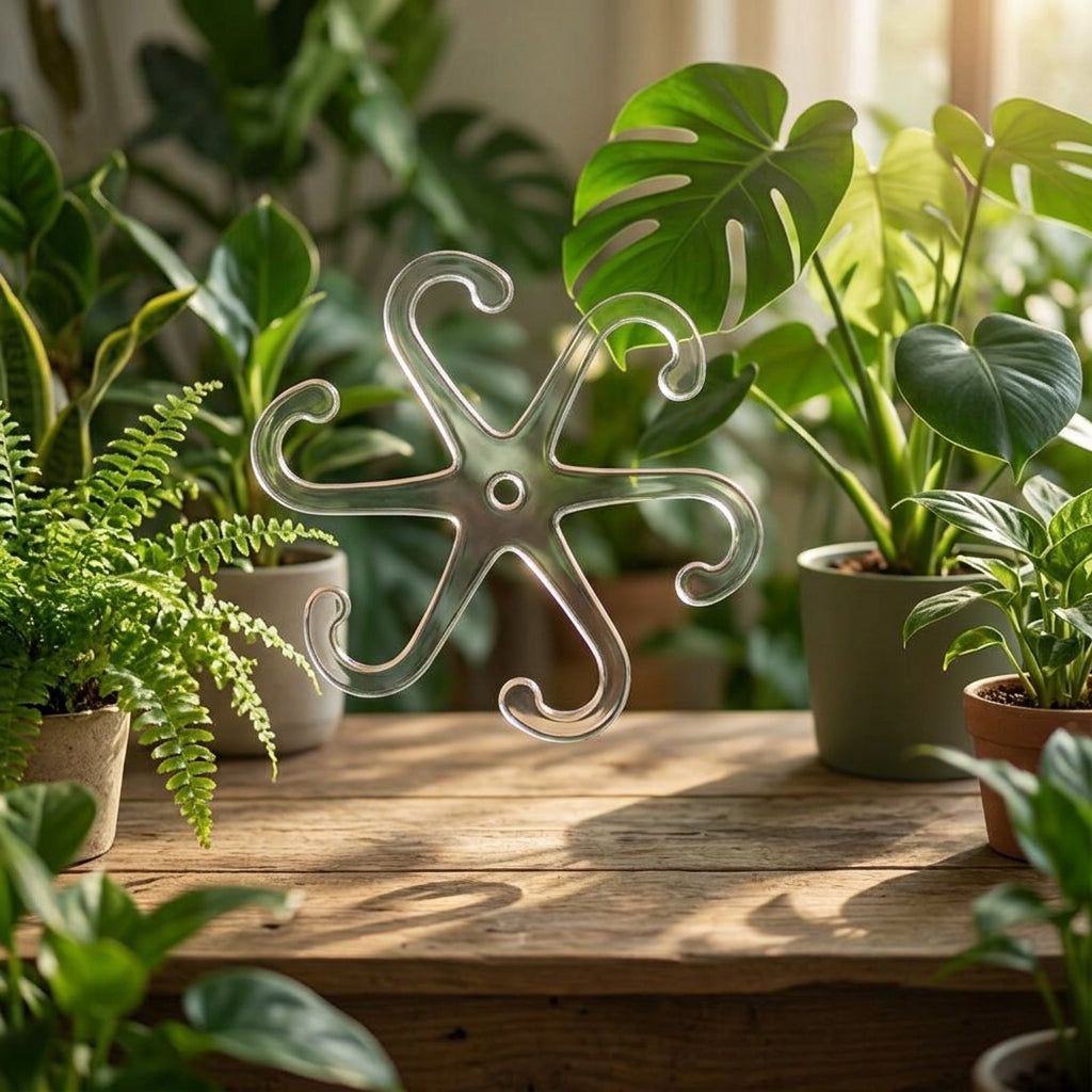 Indoor Plants Plant Support for Monstera Support, Clear Acrylic Plant Supports for Indoor Plants, Hexagonal Design Plant Sticks Support, 1 Pack