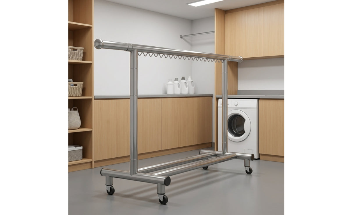 Clothes Dehydrating Rack Stainless Steel Laundry Dehydrating Rack Extendable for Balcony, Dorm Room