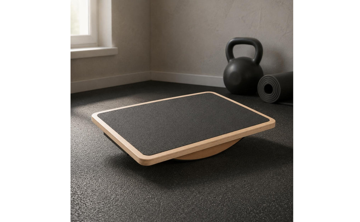 Rectangular Wooden Balance Board for Core Strength and Home Workout