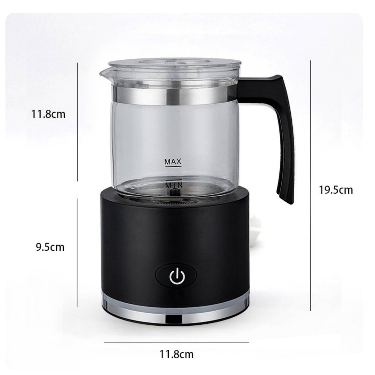 Hot and Cold Milk Frother Handle Automatic Milk Frother Heated Countertop Appliance